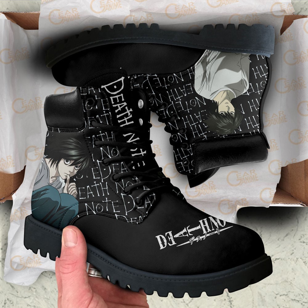 Death Note L Lawliet Boots Anime Custom Shoes