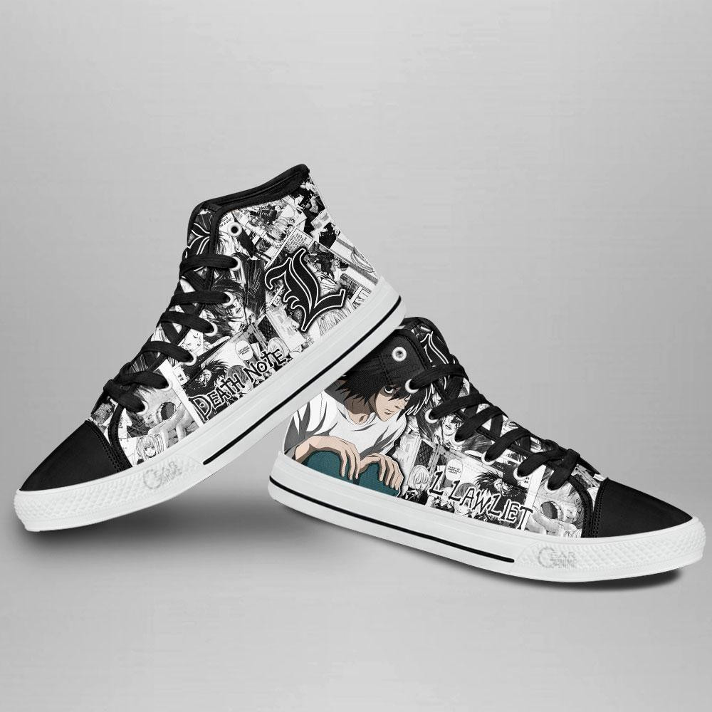 Death Note L Lawliet High Top Shoes Custom Manga Anime Sneakers