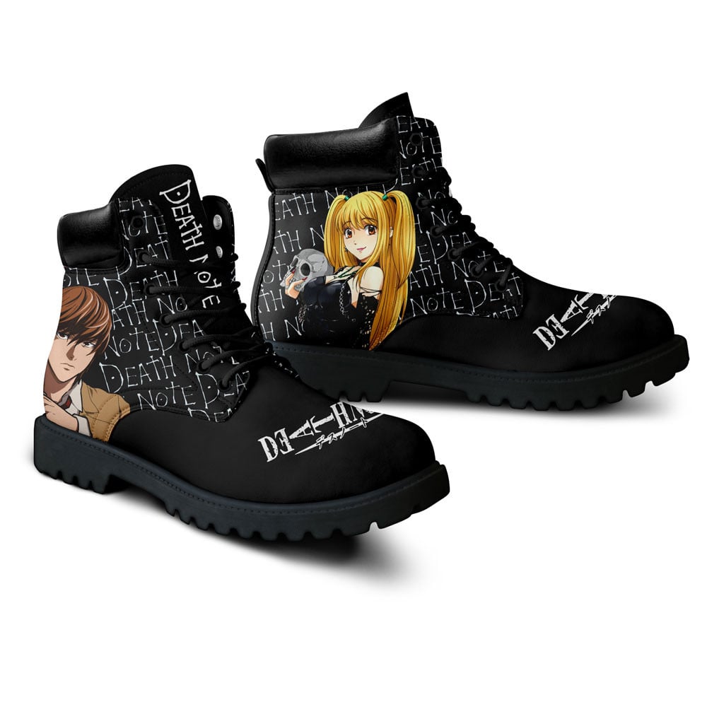 Death Note Light and Misa Boots Anime Custom Shoes