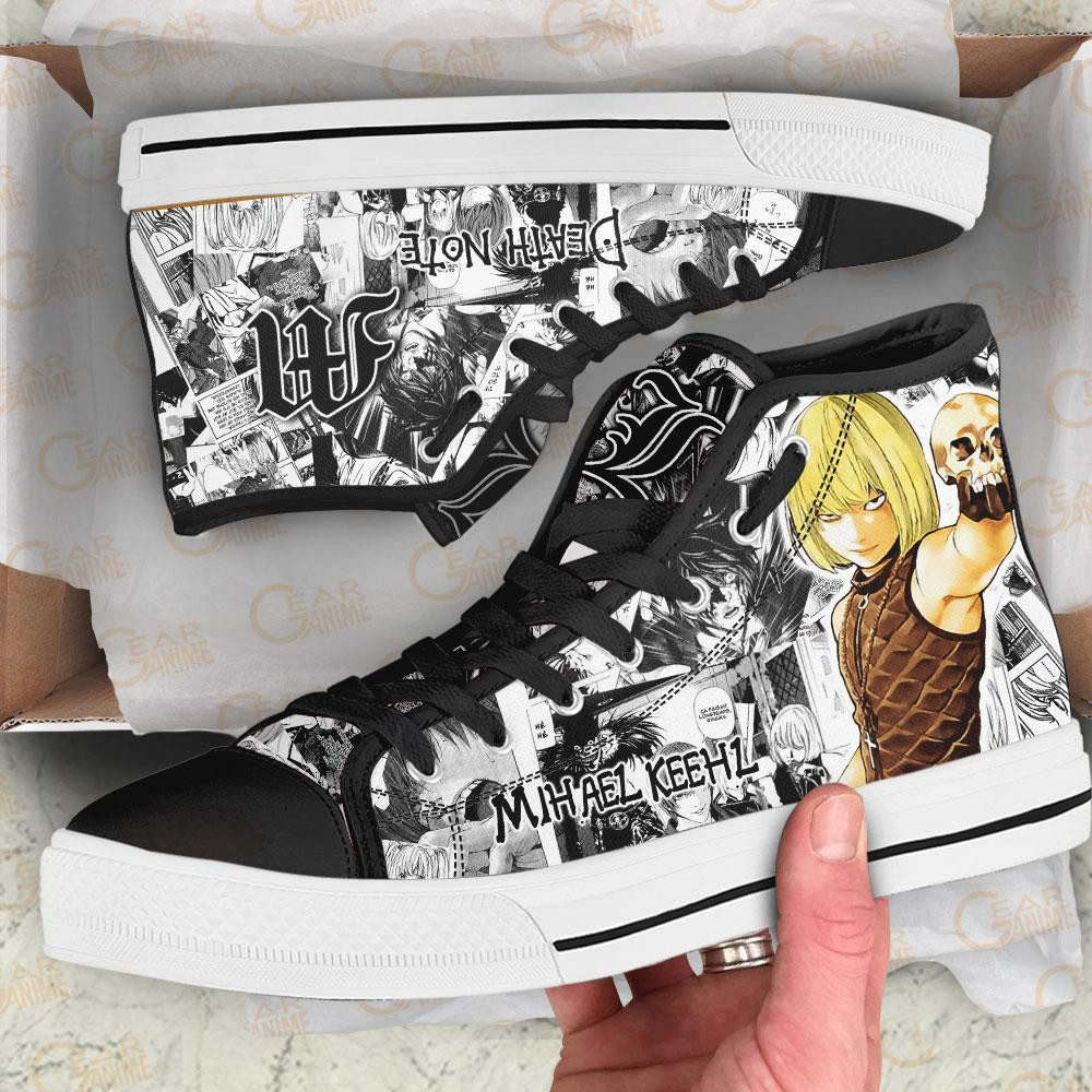 Death Note Mihael Keehl High Top Shoes Custom Manga Anime Sneakers