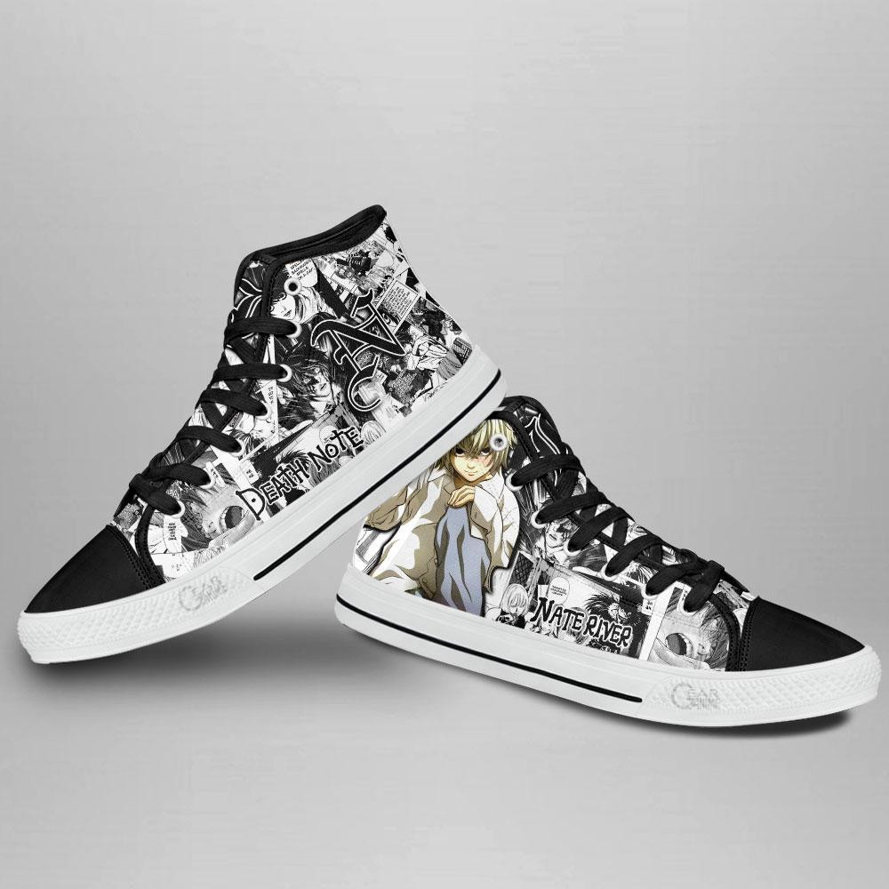 Death Note Nate River High Top Shoes Custom Manga Anime Sneakers