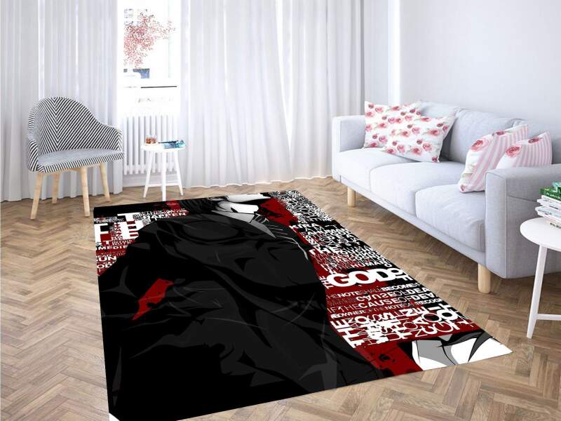 Death Note Typography Carpet Rectangle Rug