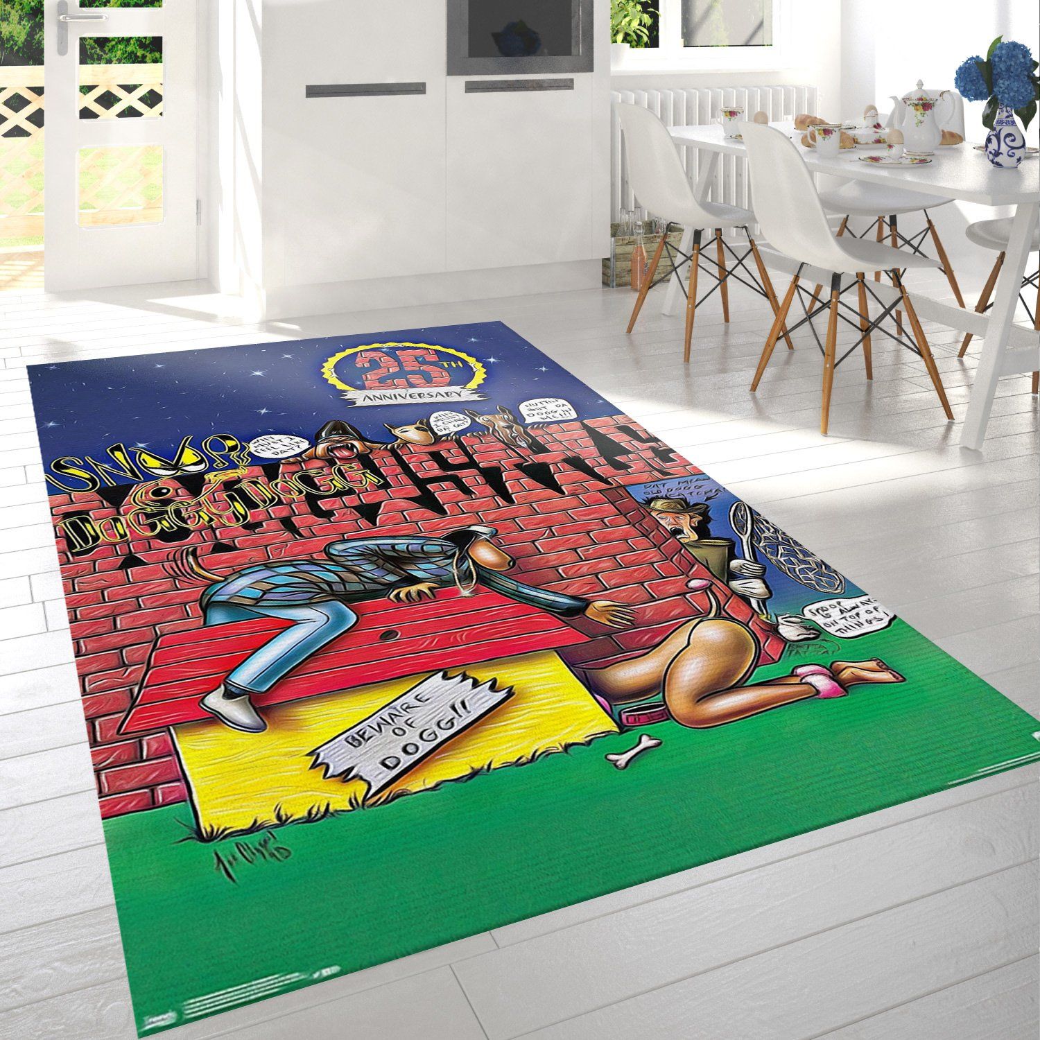Death Row Records Rectangle Rug – Custom Size And Printing