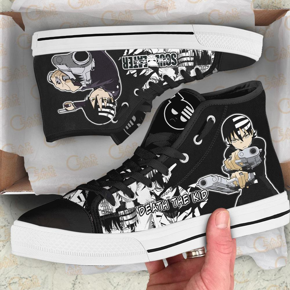 Death the Kid High Top Shoes Custom Manga Anime Soul Eater Sneakers