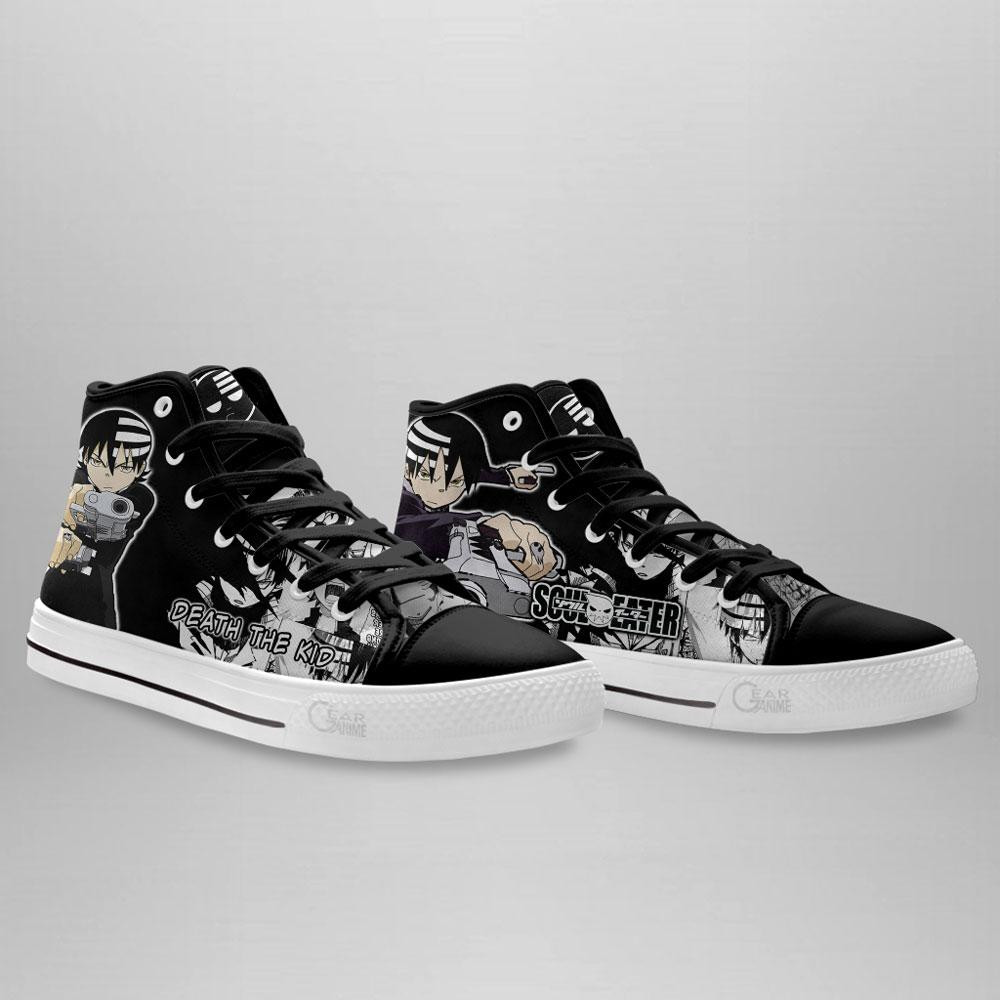 Death the Kid High Top Shoes Custom Manga Anime Soul Eater Sneakers