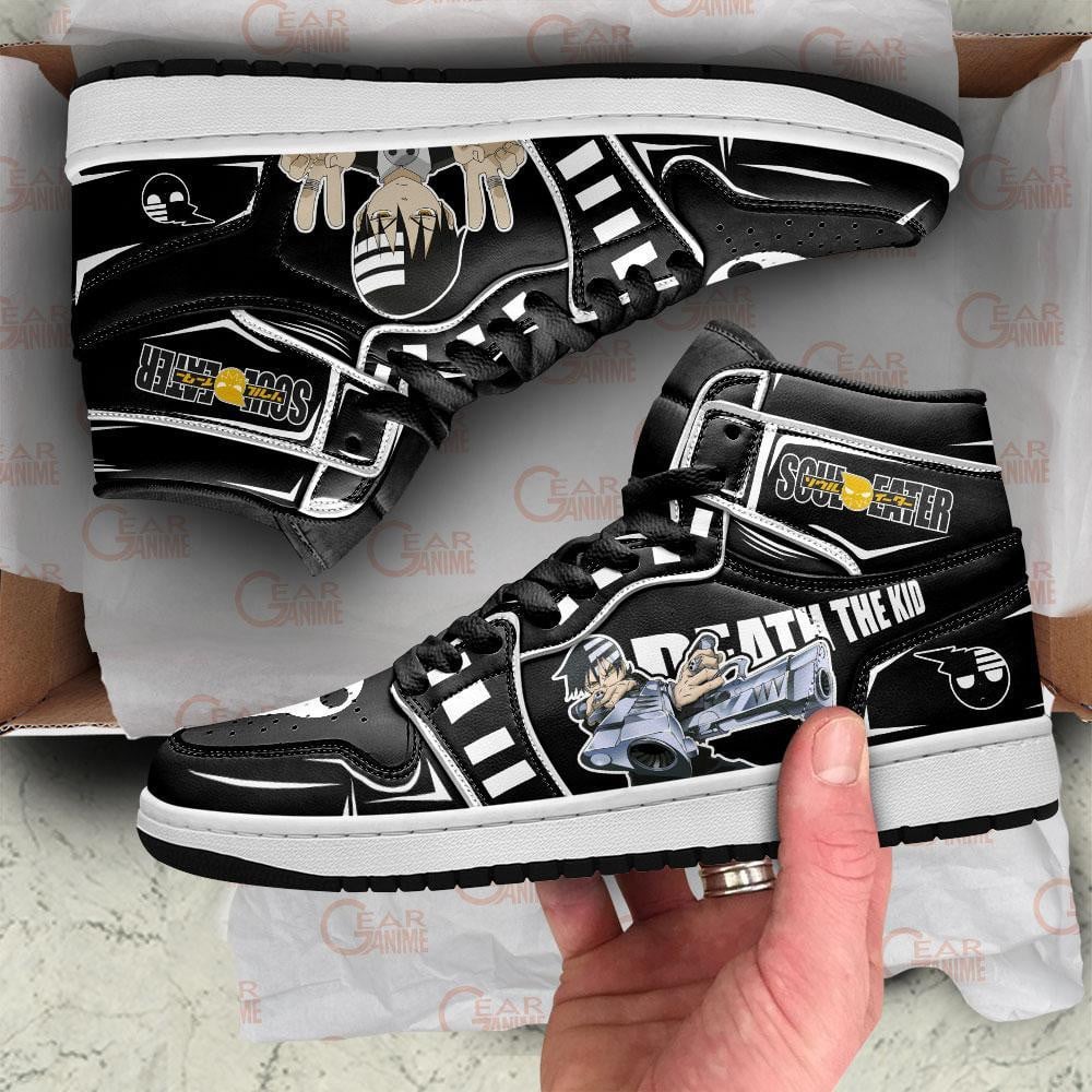 Death The Kid JD1s Sneakers Soul Eater Anime Shoes, Air Jordan Hightop