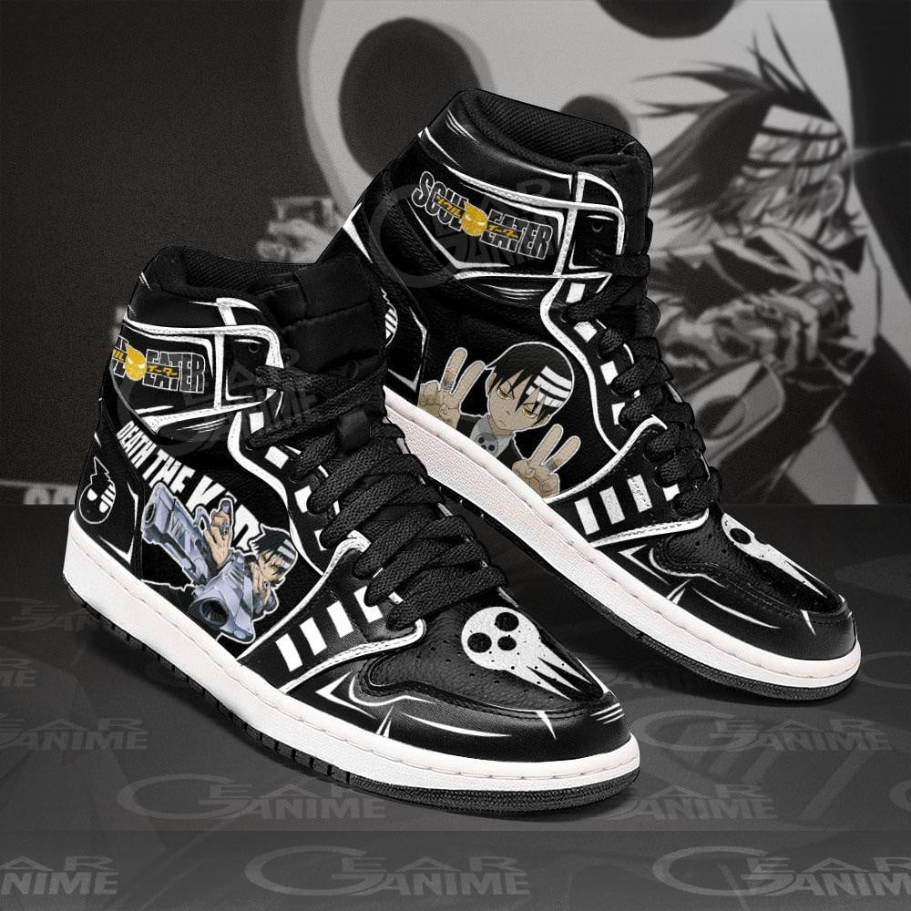 Death The Kid JD1s Sneakers Soul Eater Anime Shoes, Air Jordan Hightop