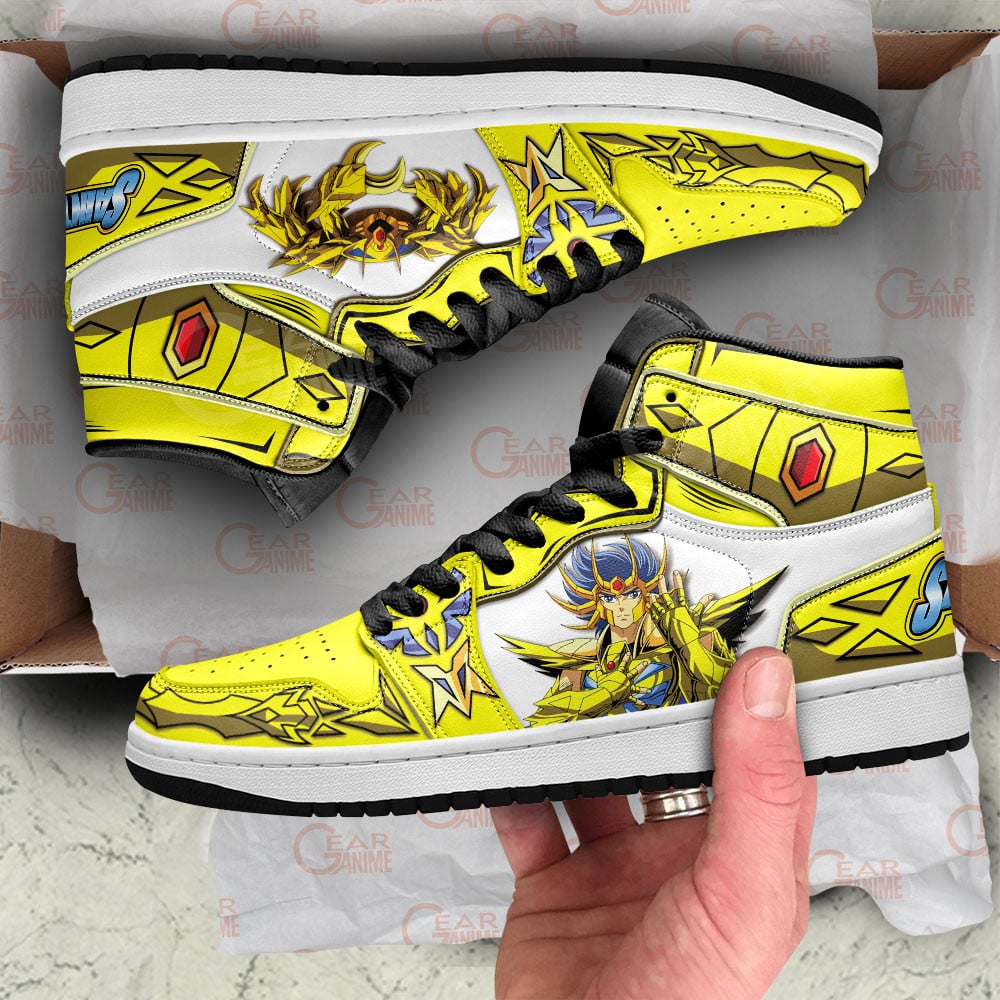Deathmask JD1s Sneakers Saint Seiya Anime Shoes, Air Jordan Hightop