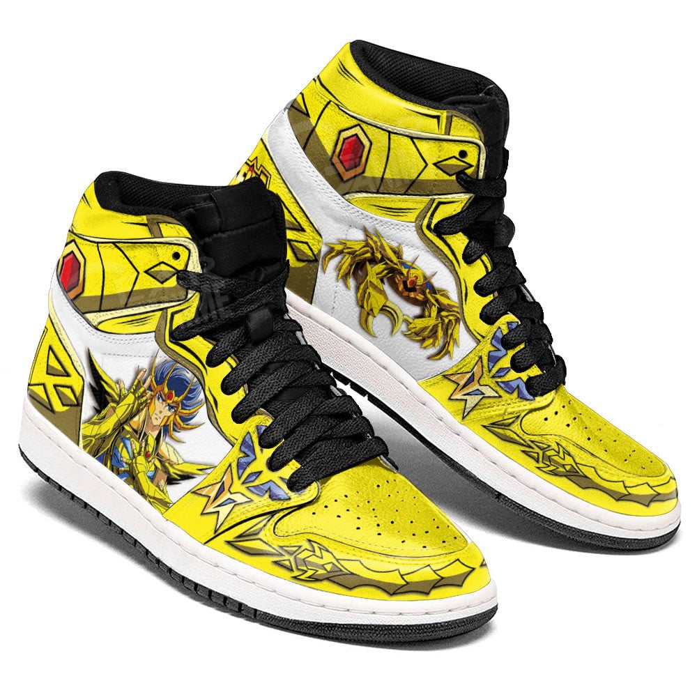 Deathmask JD1s Sneakers Saint Seiya Anime Shoes, Air Jordan Hightop