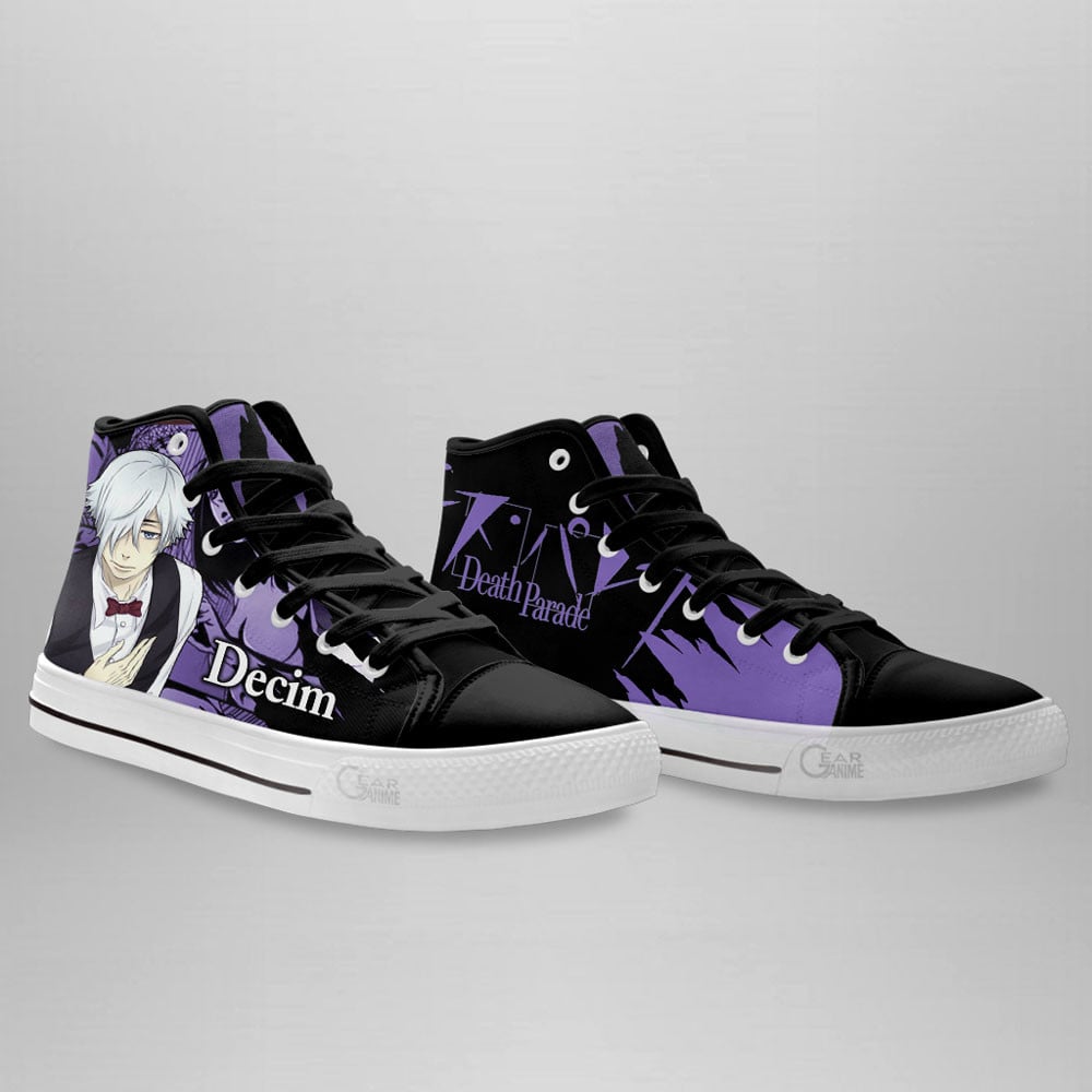 Decim High Top Shoes Death Parade Custom Anime Sneakers