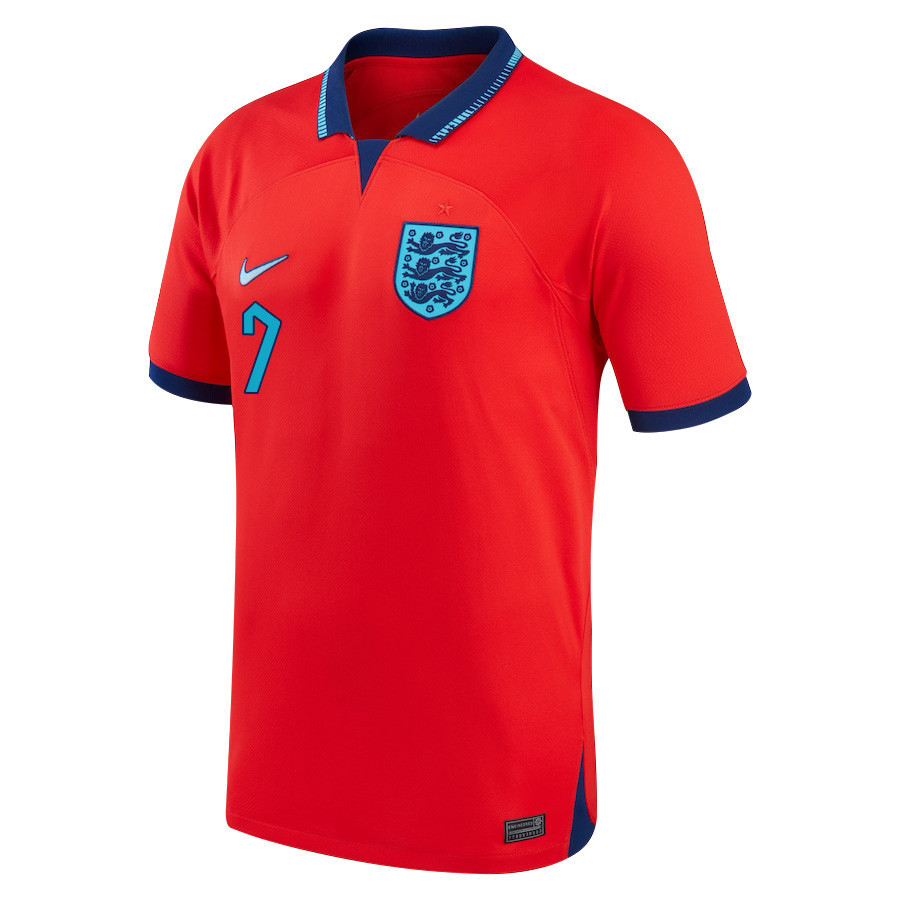 Declan Rice 7 England National Team 2022-23 Qatar World Cup – Away  Soccer Jersey