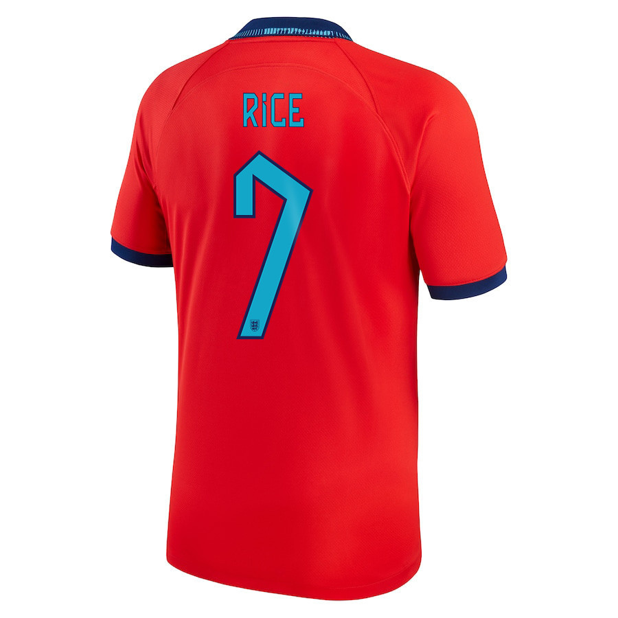 Declan Rice 7 England National Team 2022-23 Qatar World Cup – Away Soccer Jersey Declan Rice 7 England National Team 2022-23 Qatar World Cup – Away Soccer Jersey