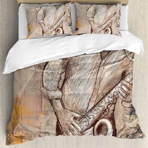 Decor Jazz Musician Duvet Cover Bedding Set