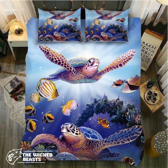 Deepea Turtles 3D Customized Duvet Cover Bedding Set