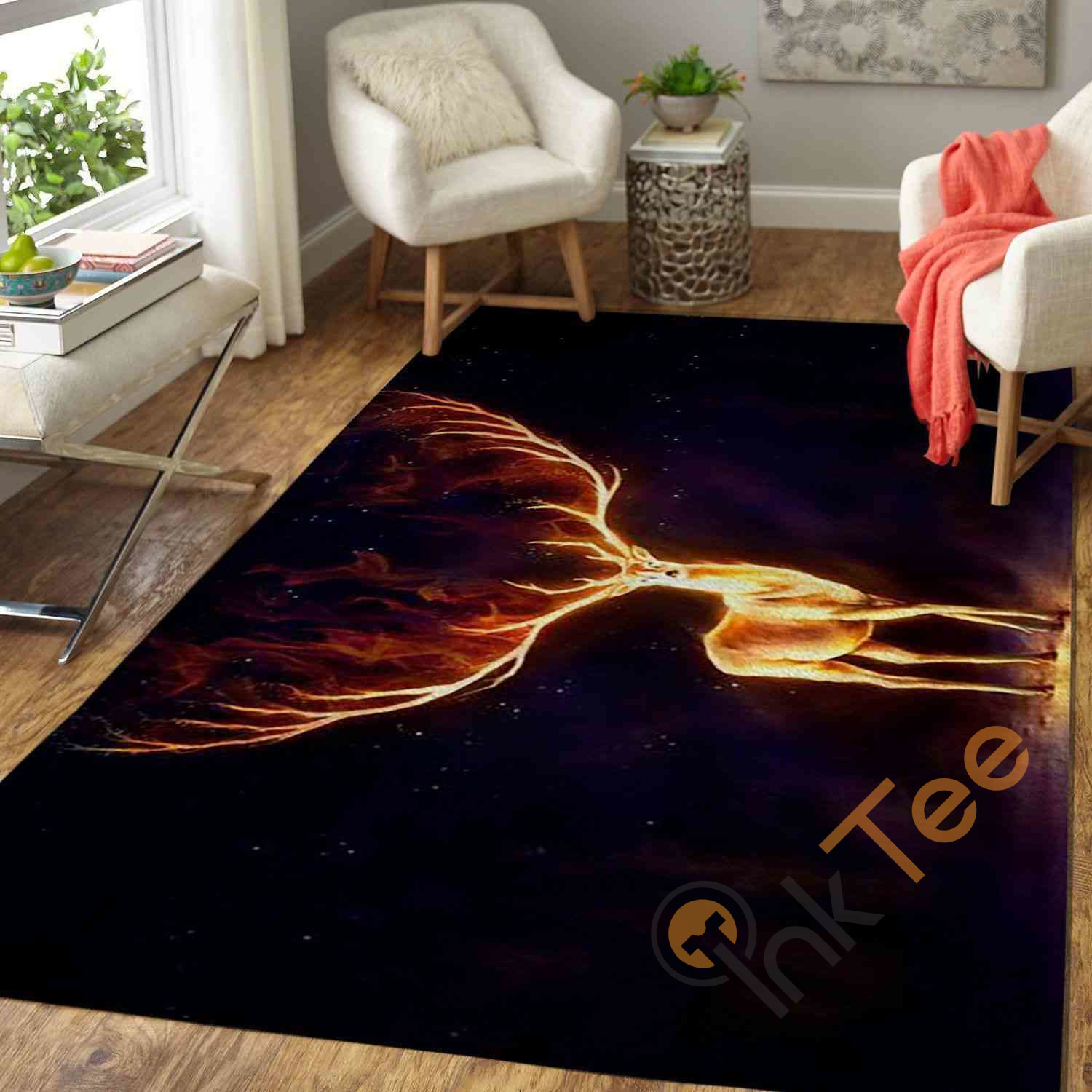 Deer Area Rectangle Rug