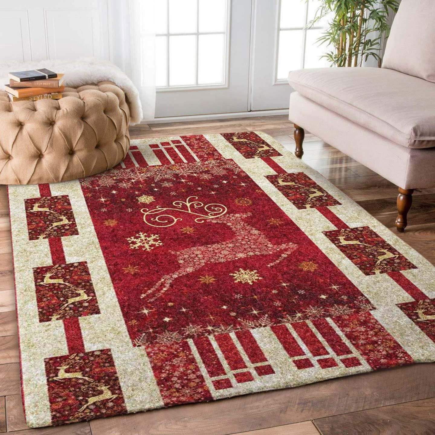 Deer Christmas Limited Edition Rectangle Rug