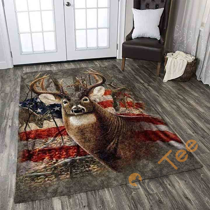 Deer Hunting Area Rectangle Rug