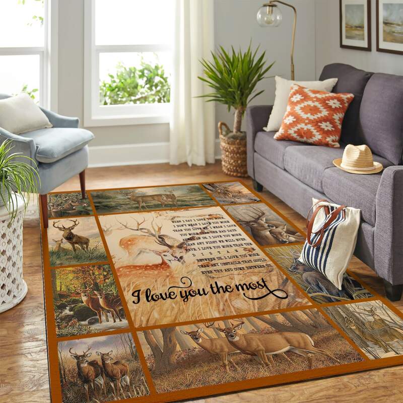 Deer Hunting Quilt Mk Carpet Area Rectangle Rug