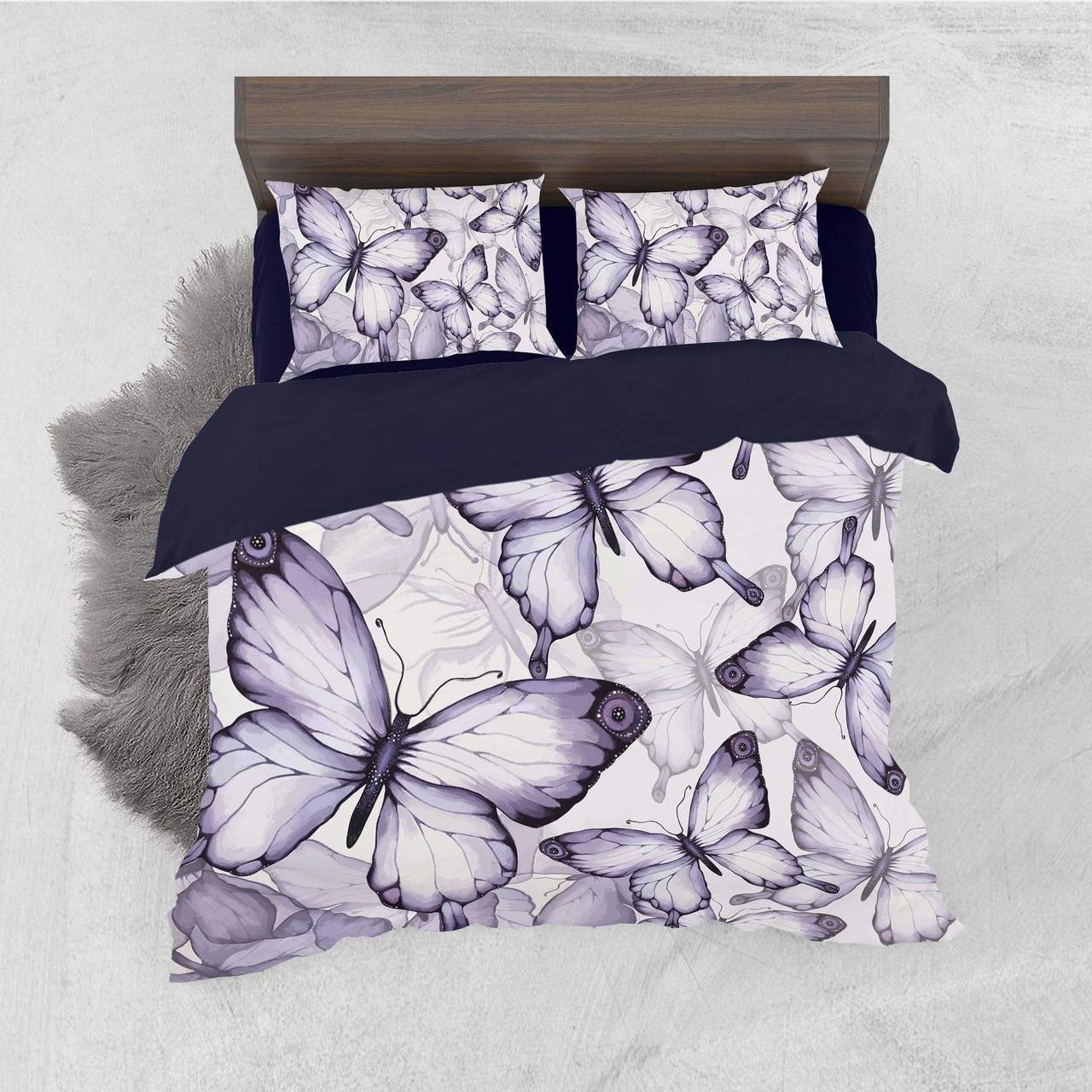 Default Banded Peacock 3D Customized Duvet Cover Bedding Set