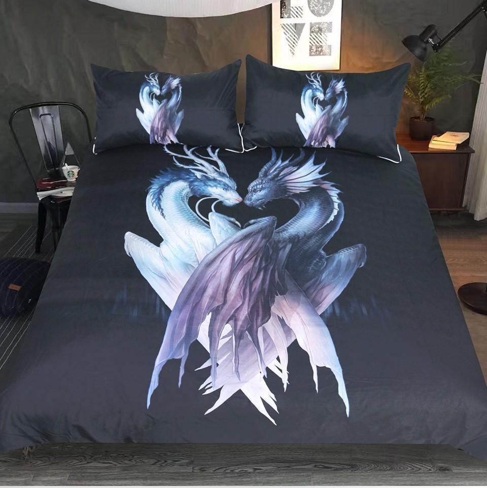 Default Chinese Myths Dragonss 3D Customized Duvet Cover Bedding Set