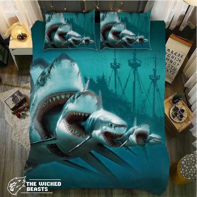 Default Hark Eatinghark 3D Customized Duvet Cover Bedding Set