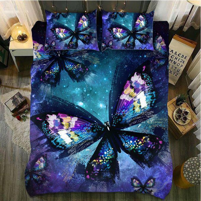 Default Impressive Galaxy Butterfly3D Customized Duvet Cover Bedding Set