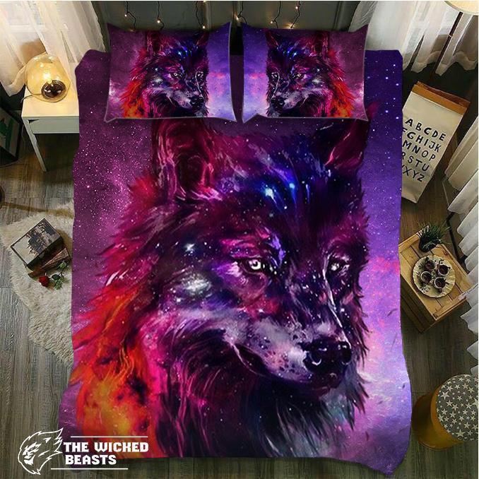 Default Inside The Wolf 3D Customized Duvet Cover Bedding Set