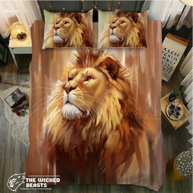 Default Lion King3D Customized Duvet Cover Bedding Set