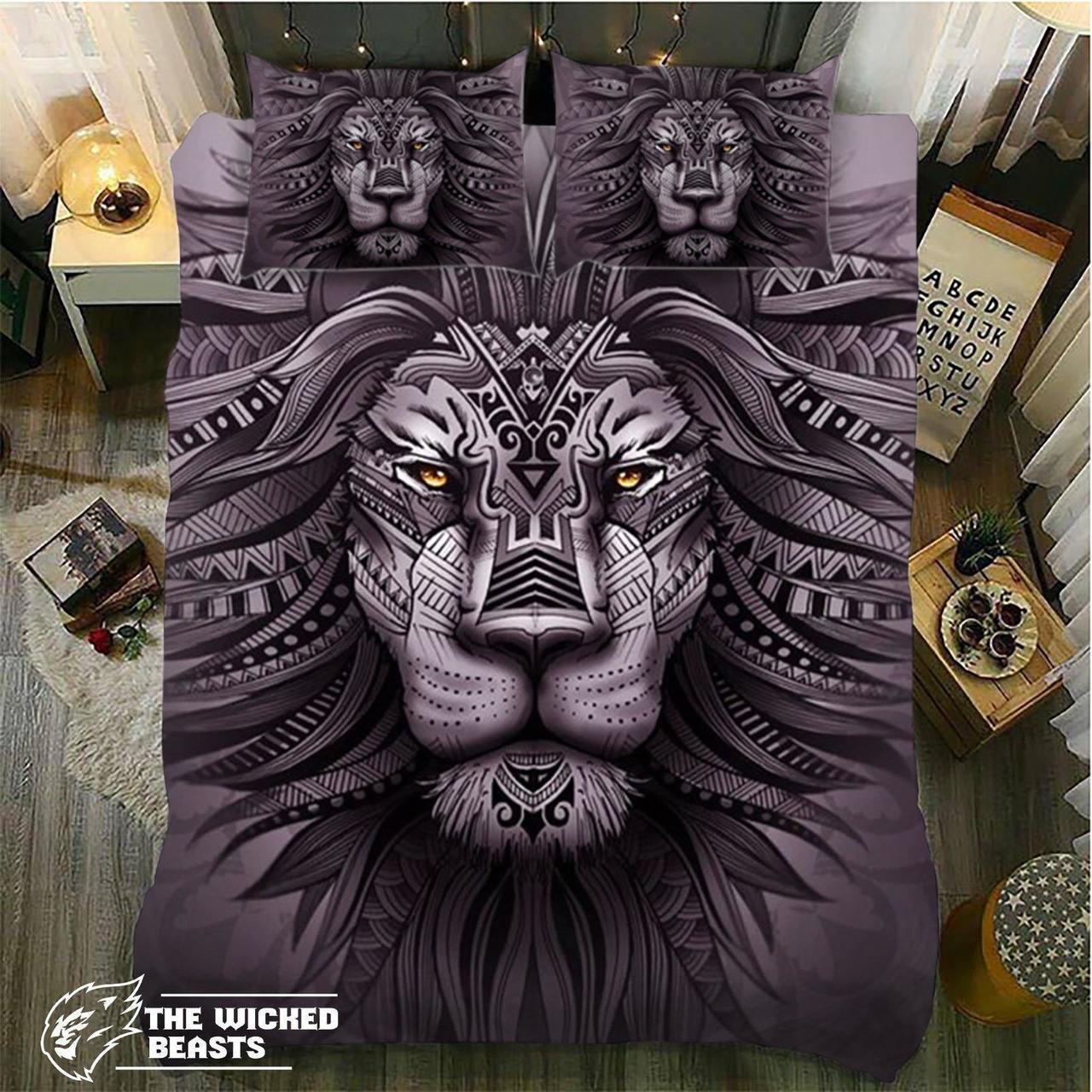 Default Lion Mandala 3D Customized Duvet Cover Bedding Set
