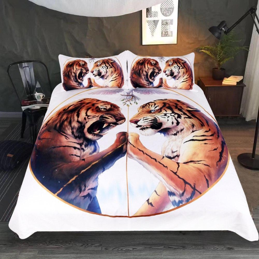 Default Peaces 3D Customized Duvet Cover Bedding Set