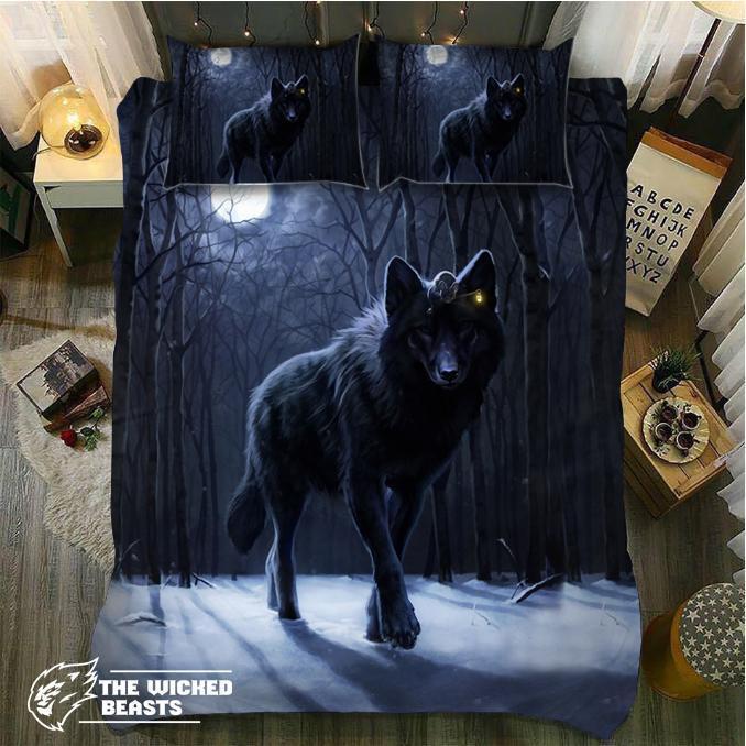 Default The Lone Wolf 3D Customized Duvet Cover Bedding Set