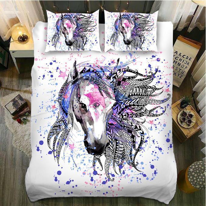 Default Tribal Horse Lady3D Customized Duvet Cover Bedding Set