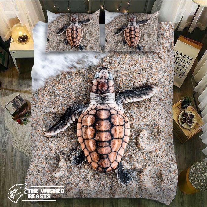 Default Turtle Come Back To The Ocean3D Customized Duvet Cover Bedding Set