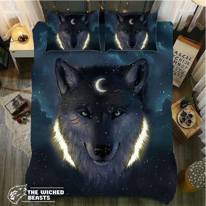 Default Valiant Wolf 3D Customized Duvet Cover Bedding Set
