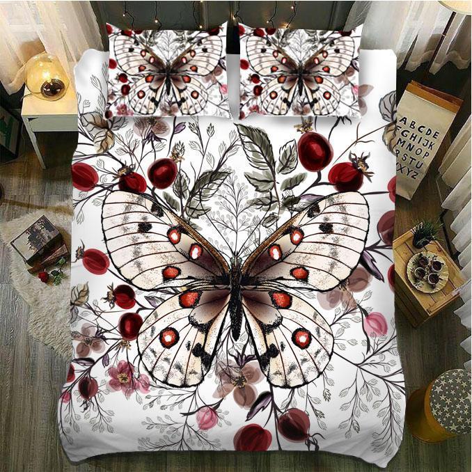 Default Vintageummer Butterfly3D Customized Duvet Cover Bedding Set