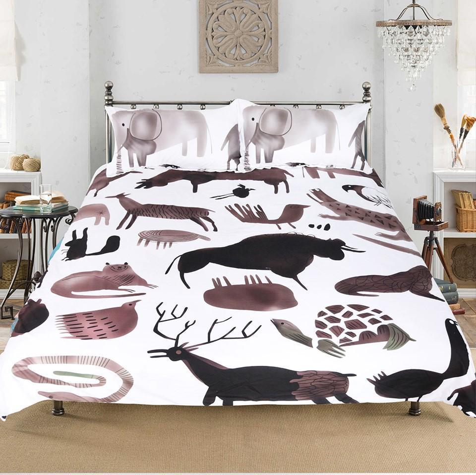Default Wild Animalss 3D Customized Duvet Cover Bedding Set