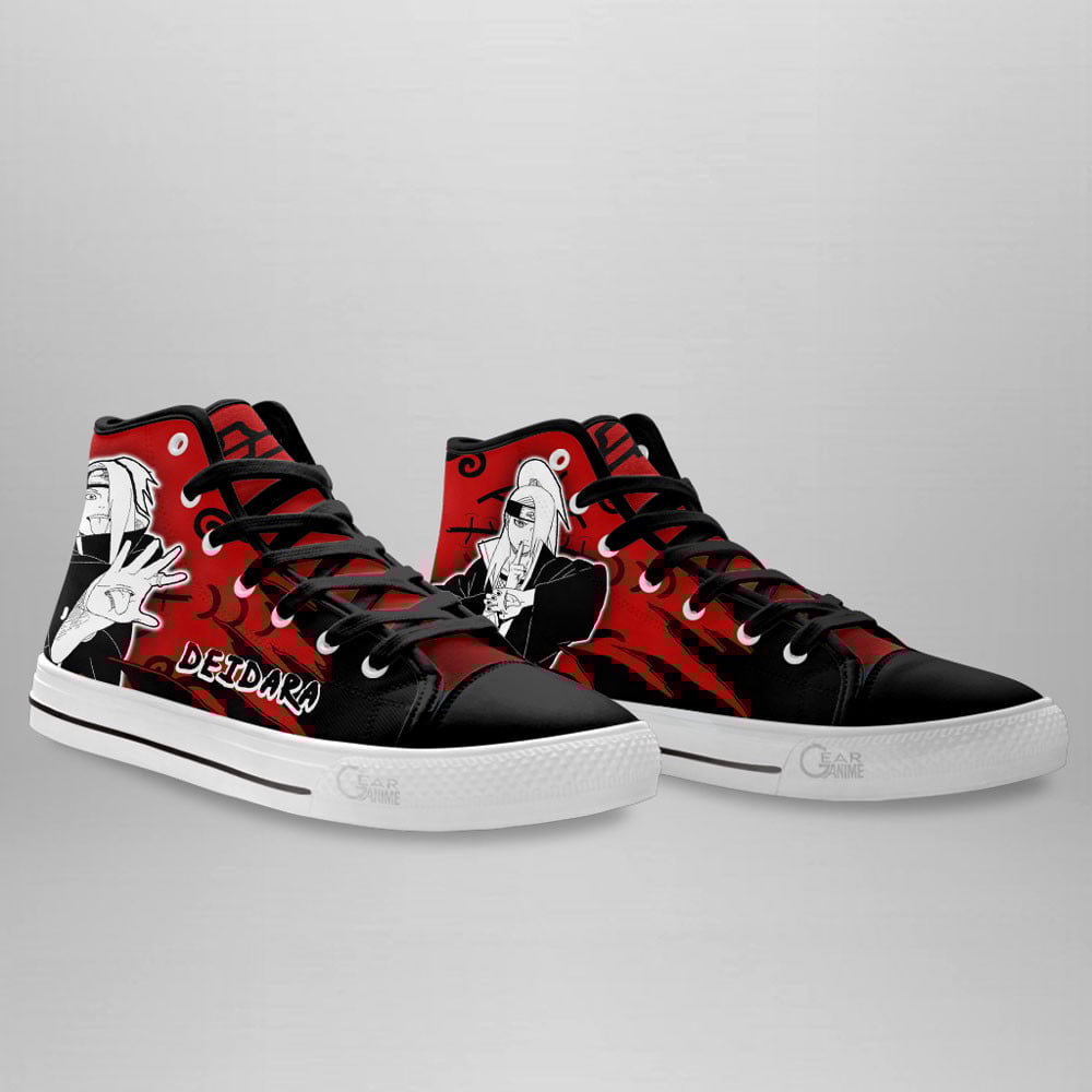 Deidara High Top Shoes Anime Sneakers Manga Style