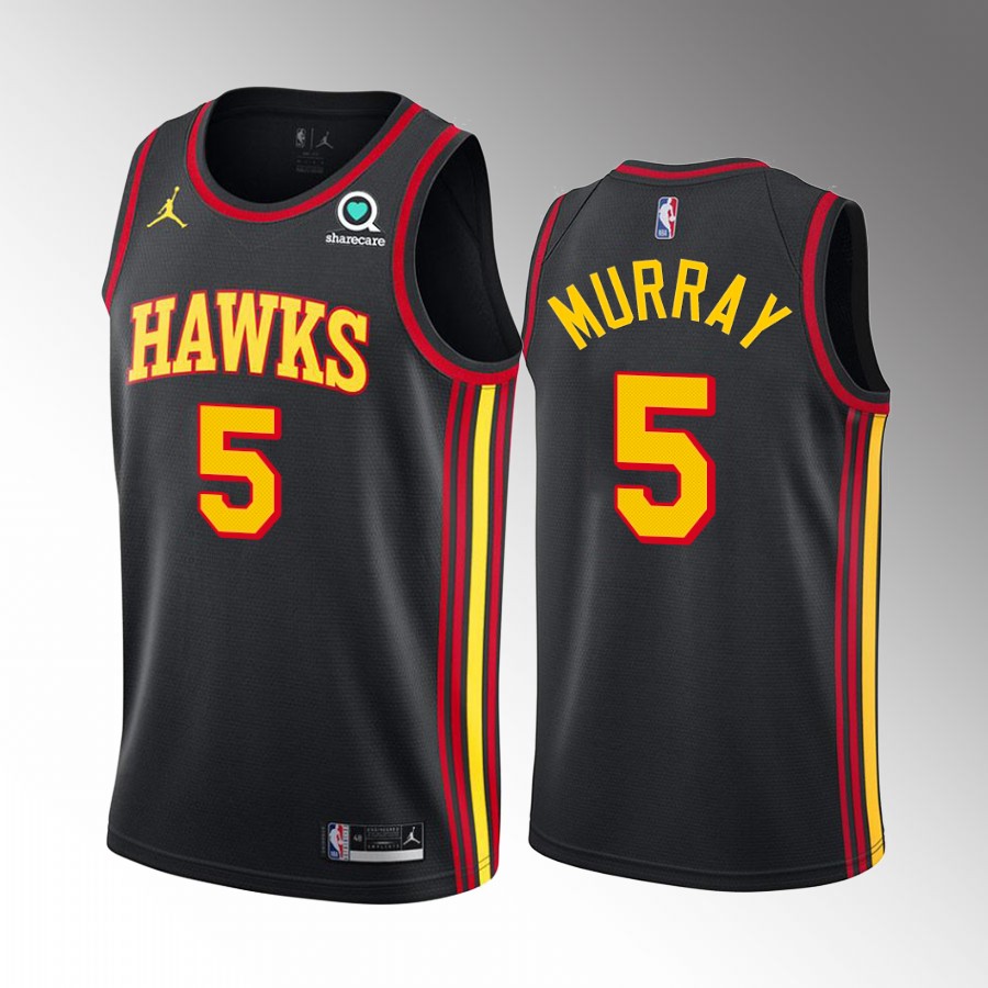 Dejounte Murray #5 Atlanta Hawks Statement Edition Black Jersey