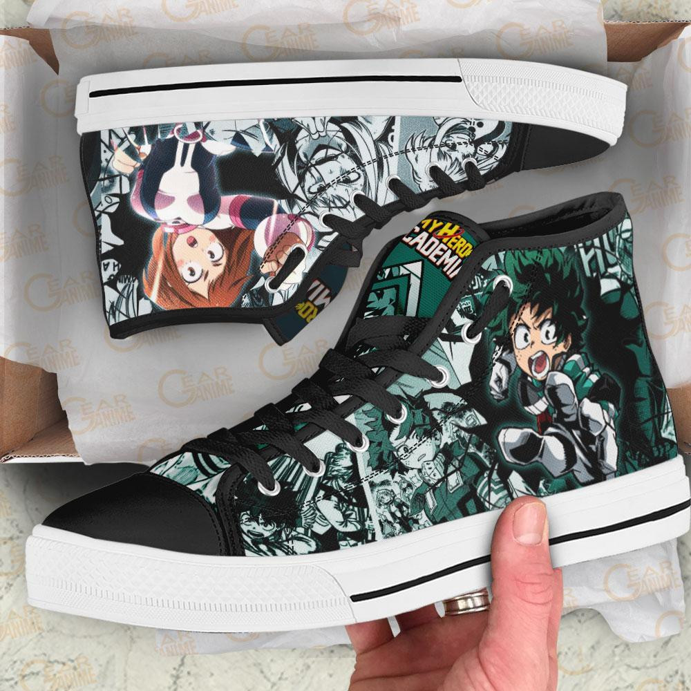 Deku & Uraraka High Top Shoes Custom Anime My Hero Academia Sneakers