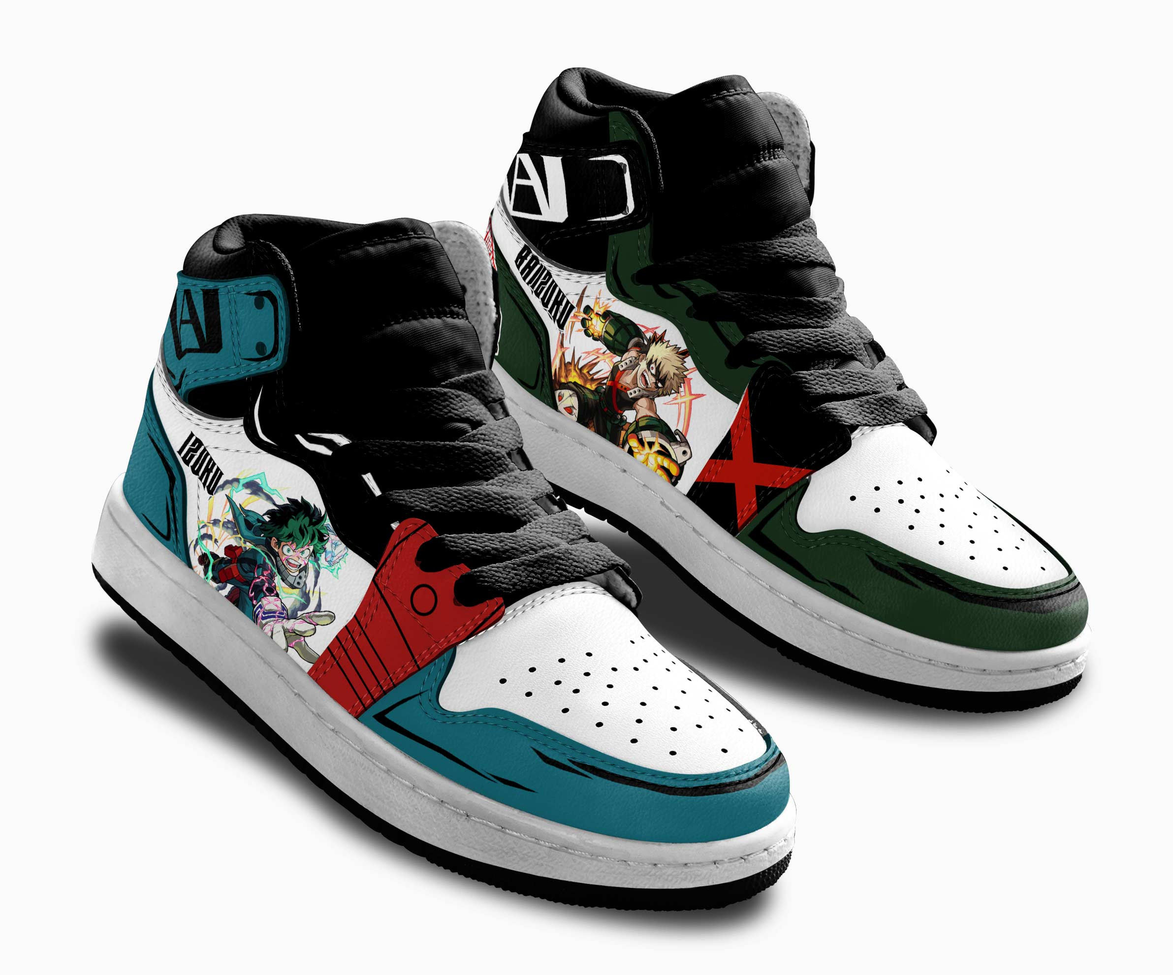 Deku and Katsuki Kids Sneakers Custom Anime My Hero Academia Shoes For Kids