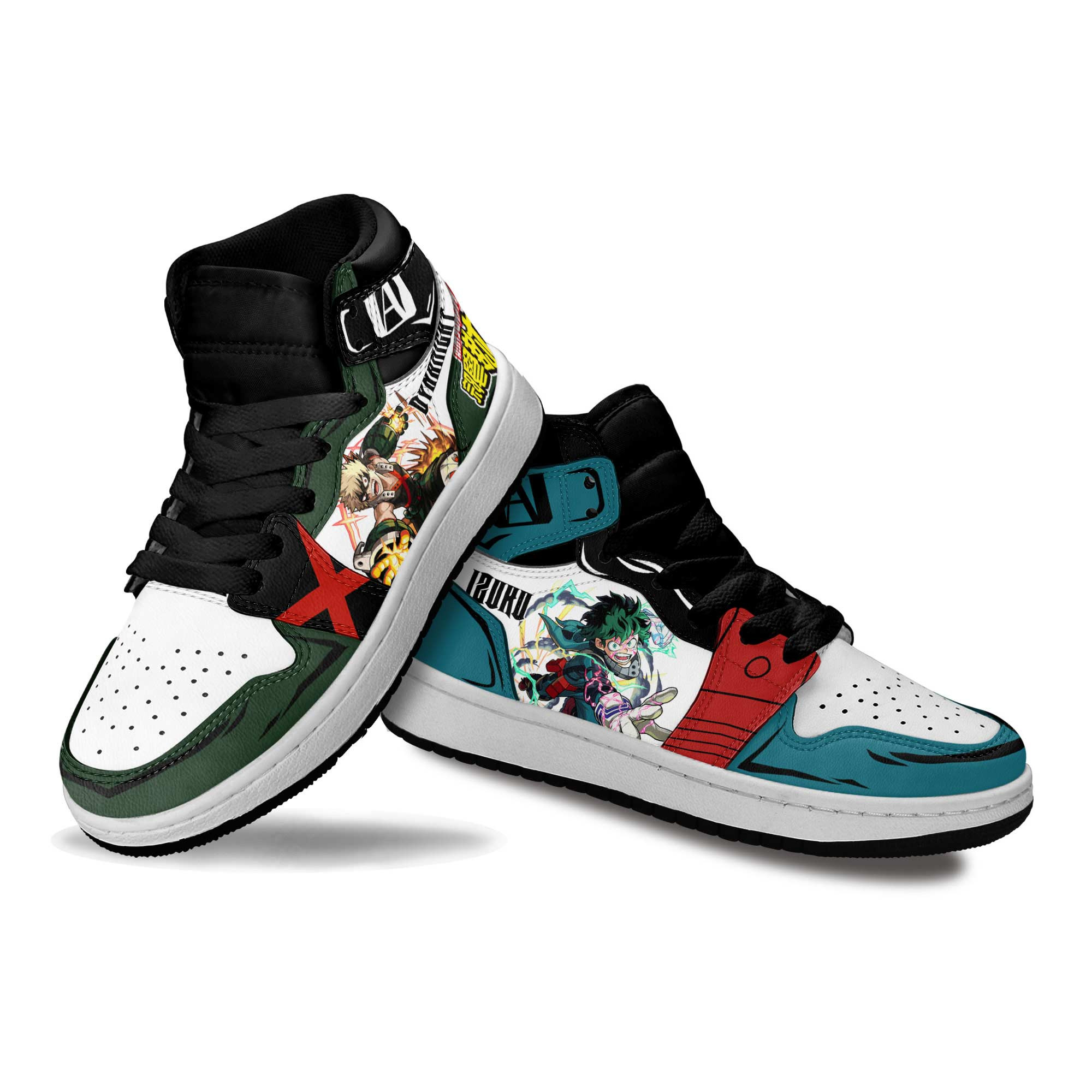 Deku and Katsuki Kids Sneakers Custom Anime My Hero Academia Shoes For Kids