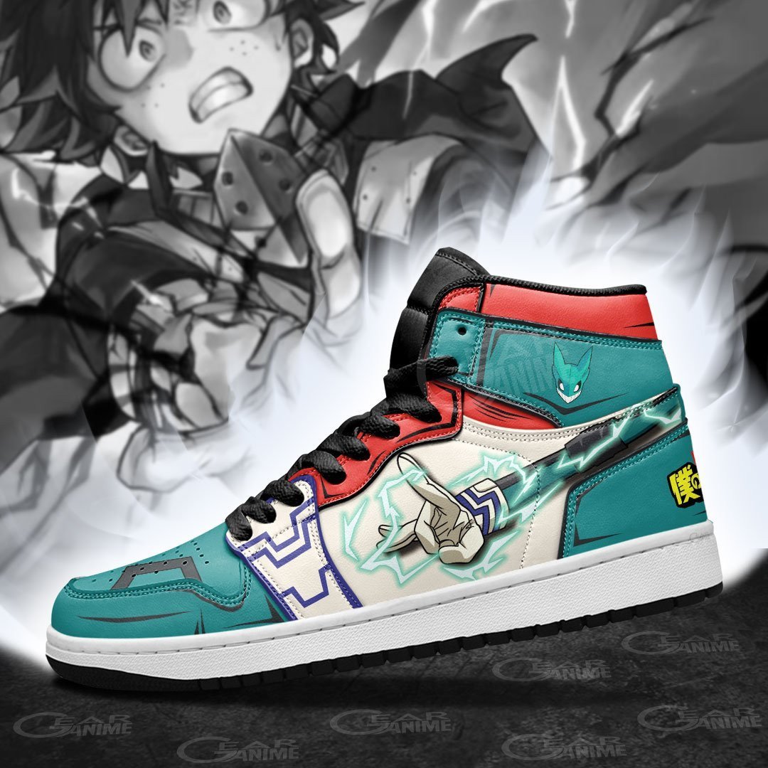 Deku Delaware Smash JD1s Sneakers Anime My Hero Academia Shoes, Air Jordan Hightop