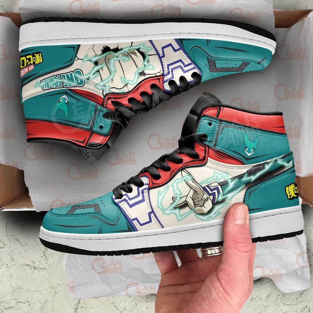 Deku Delaware Smash JD1s Sneakers Anime My Hero Academia Shoes, Air Jordan Hightop