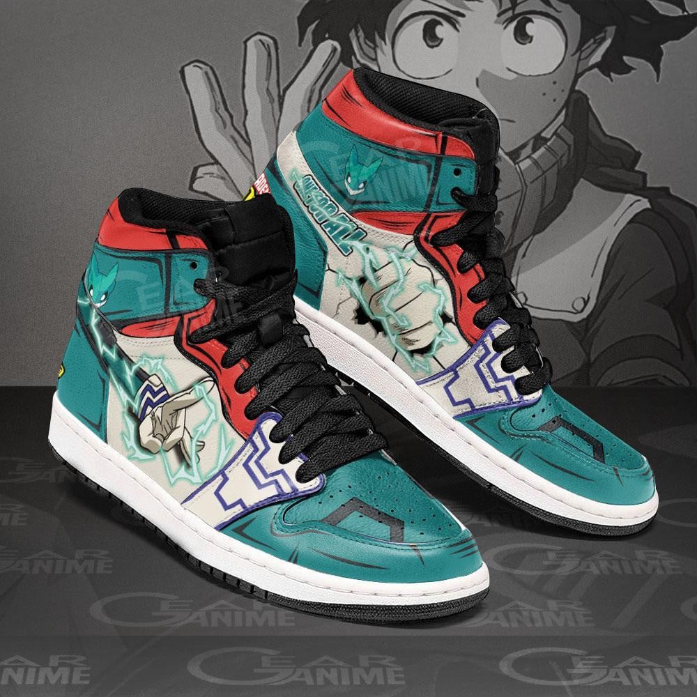 Deku Delaware Smash JD1s Sneakers Anime My Hero Academia Shoes, Air Jordan Hightop