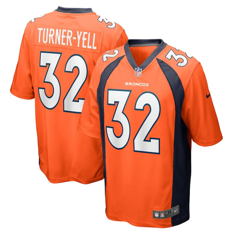 Delarrin Turner-Yell Denver Broncos Stitched Jersey – Orange
