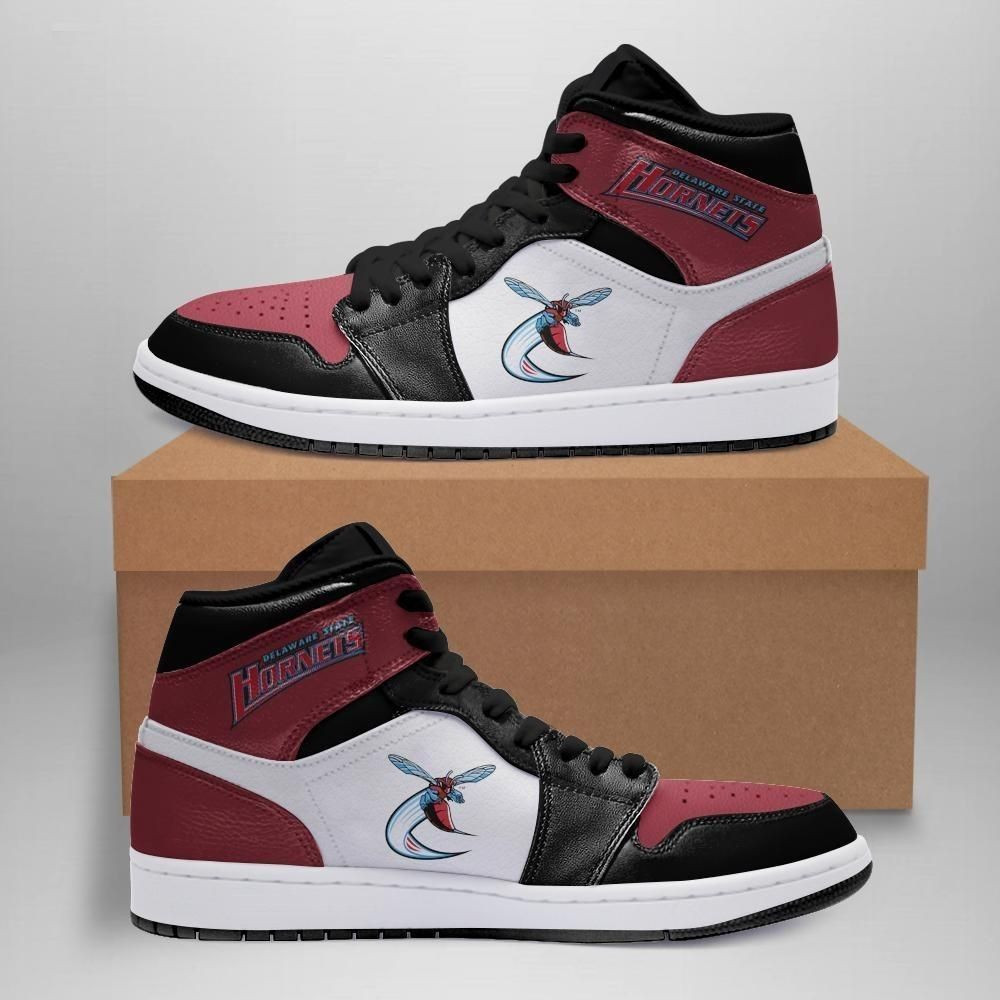 Delaware State Hornets NCAA Team Sneakers Gift For Fans High Top Air Jordan Sneaker, Air Jordan Hightop