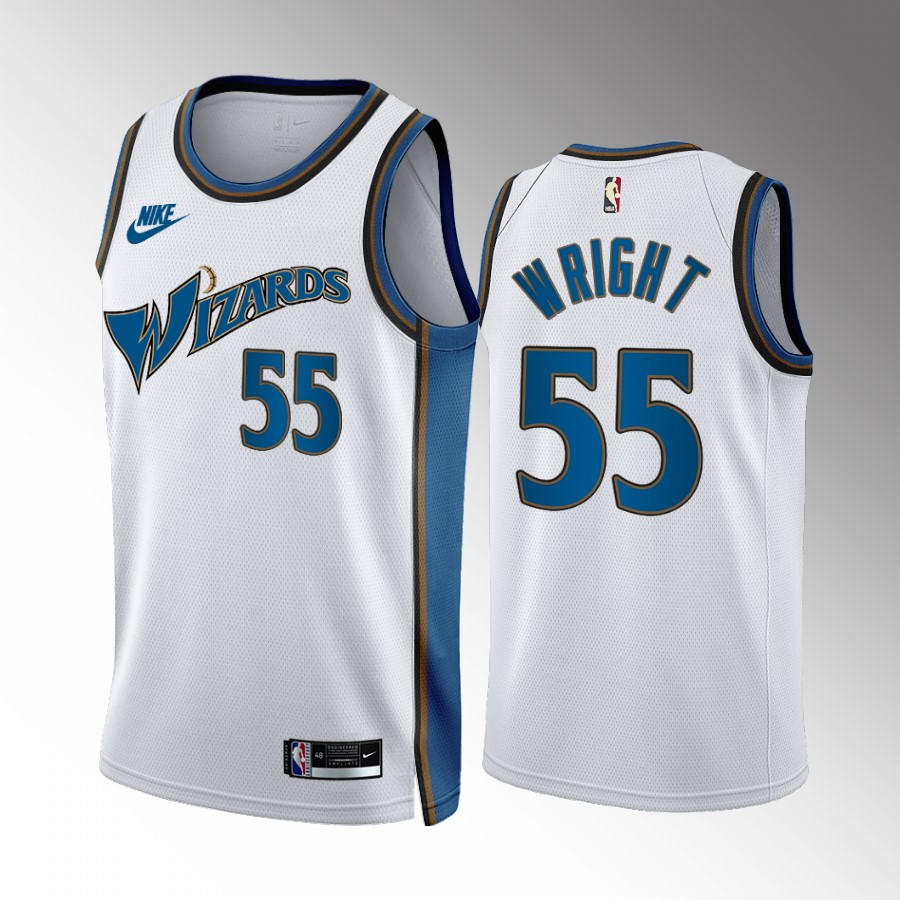 Delon Wright #55 Washington Wizards 2022-23 Classic Edition White Jersey