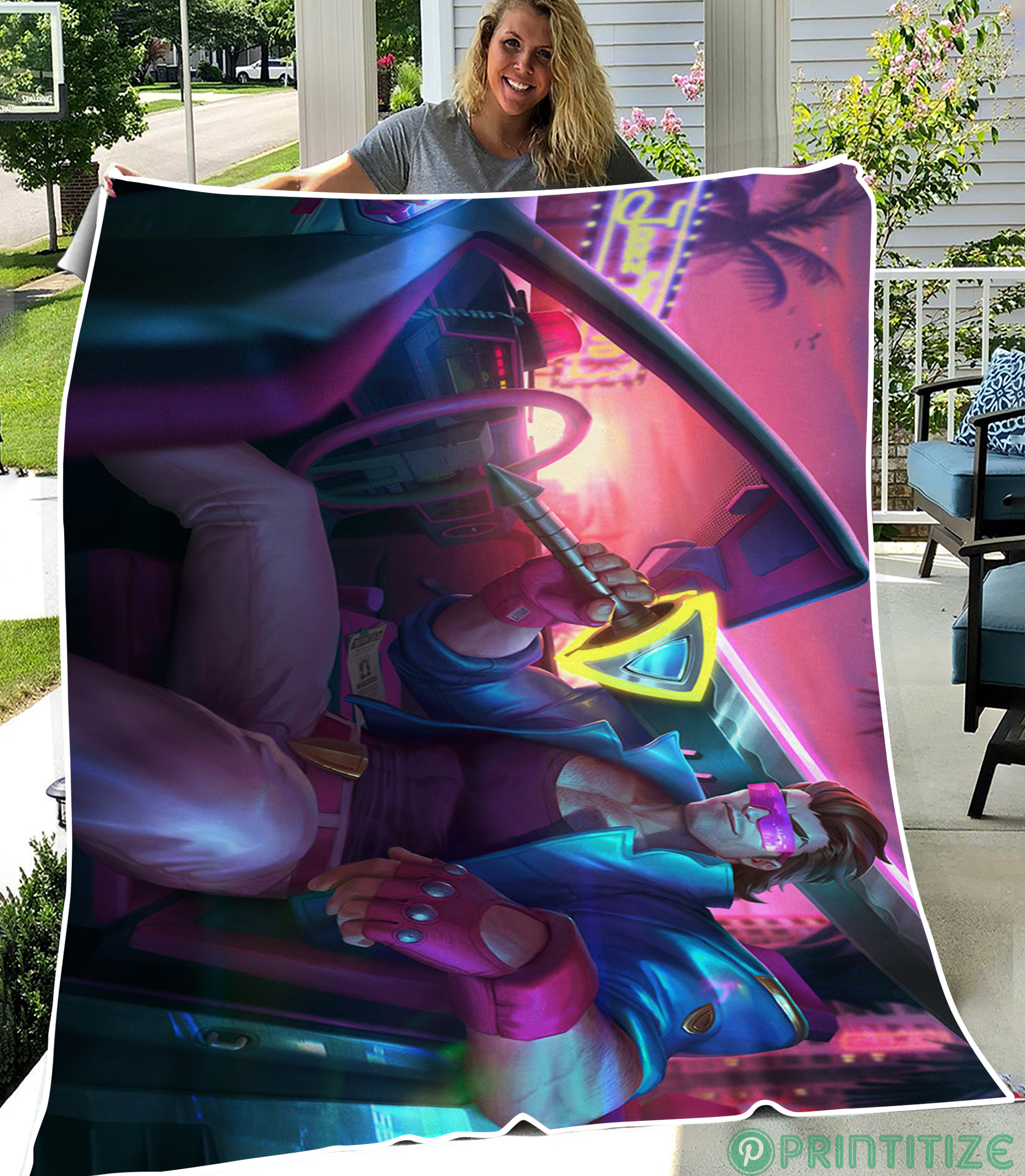 Demacia Vice Garen Skin Spotlight LOL Fleece Blanket