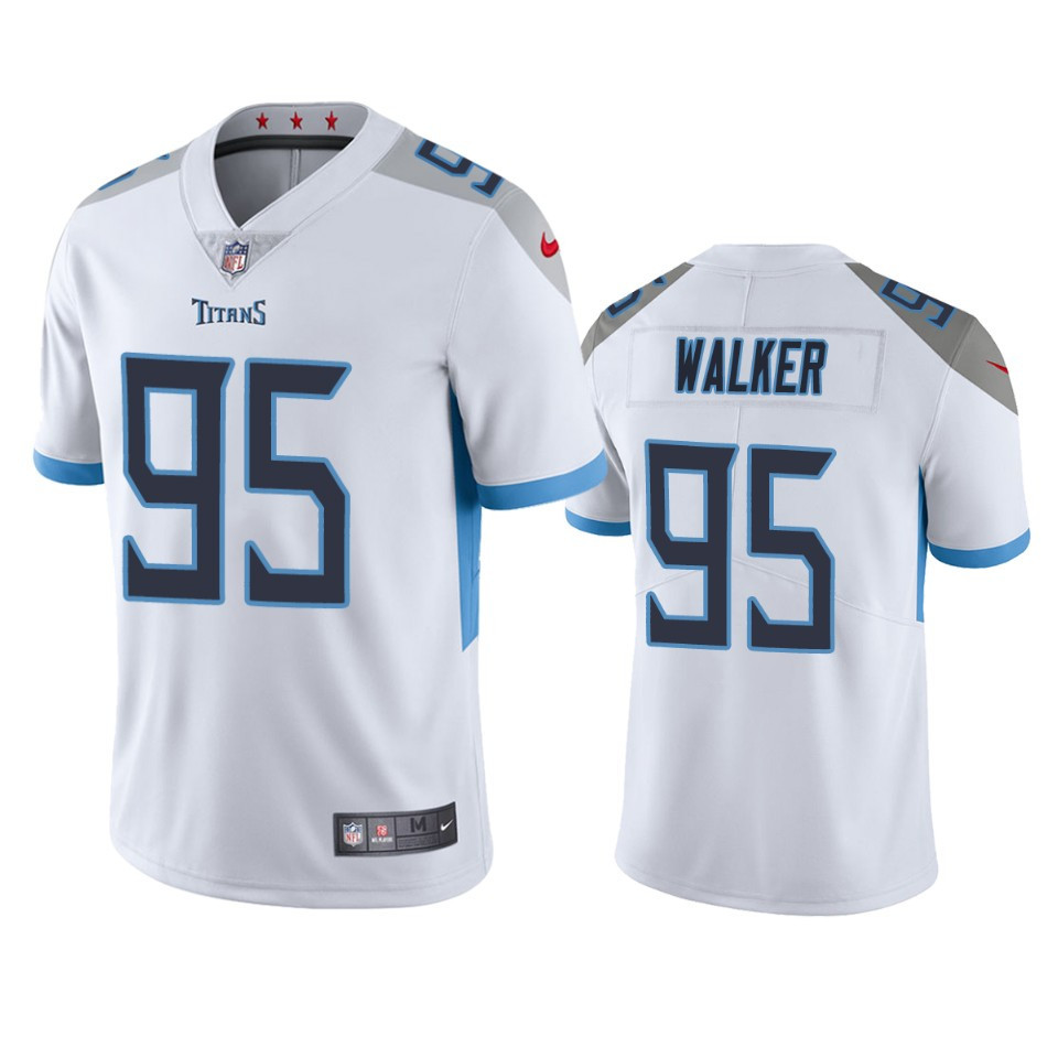 DeMarcus Walker 95 Tennessee Titans White Vapor Limited Stitched Jersey