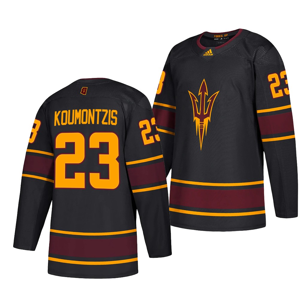 Demetrios Koumontzis Arizona State Sun Devils Black 2020-21 Jersey College